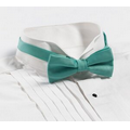 Teal Banded Bow Tie